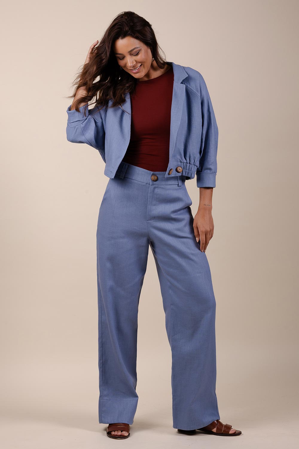 Calça Pekin Azul