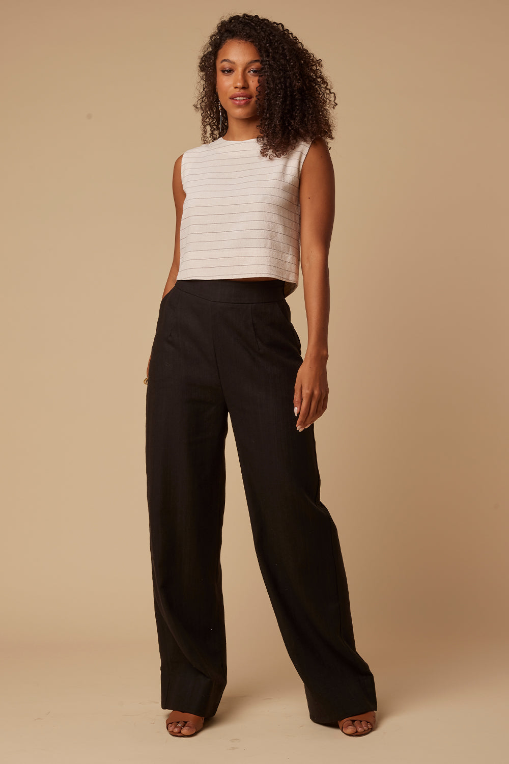 Blusa Cairo  Listrado Cru