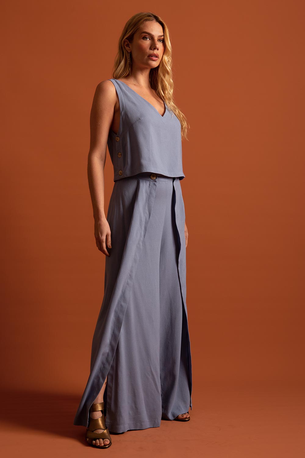 Duo Calça + Blusa Paraty Azul Cristal