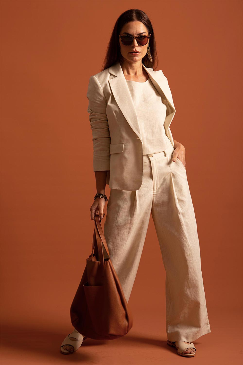 Trio Calça + Blusa Dhalia + Blazer Dhalia