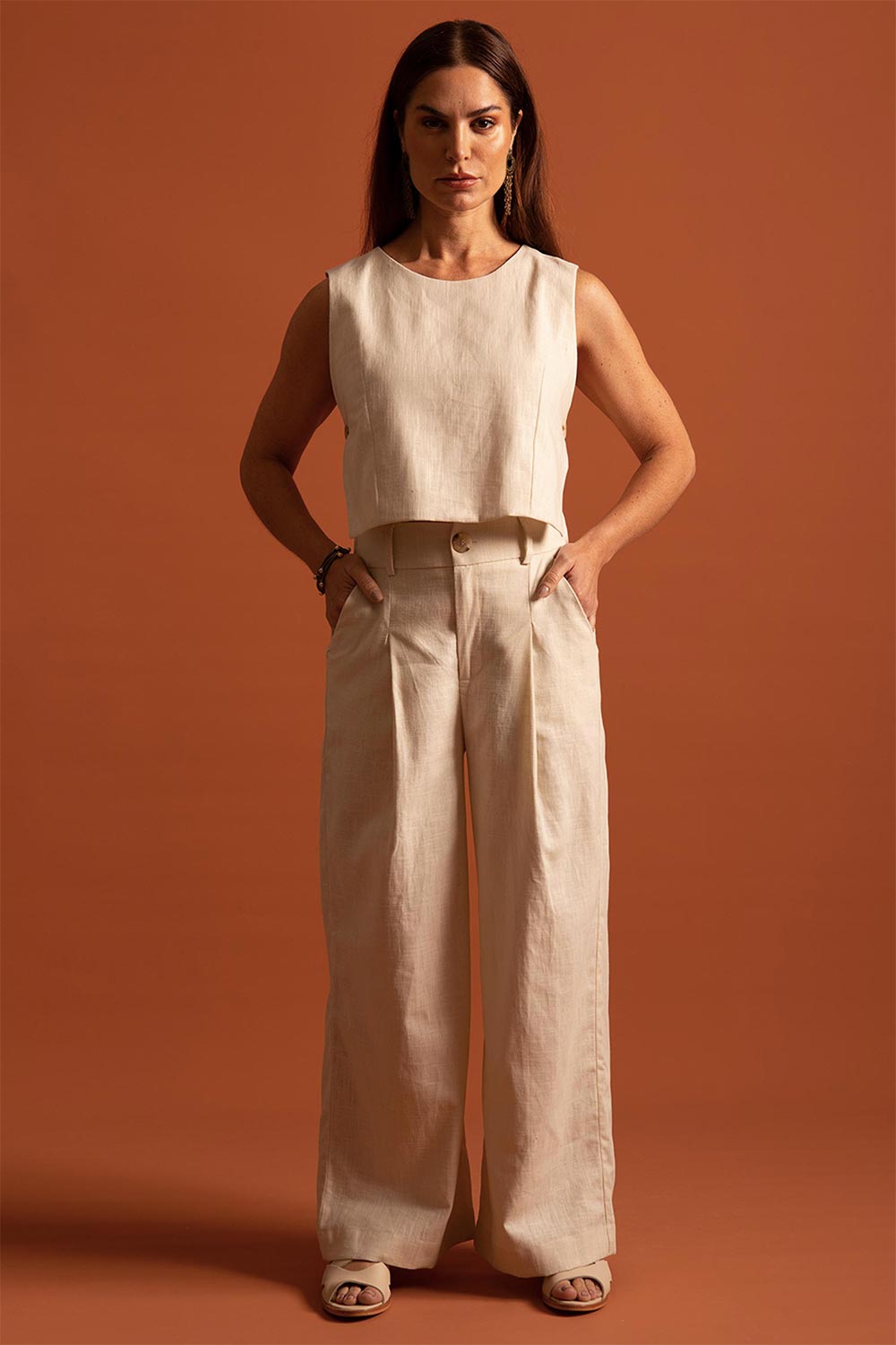 Duo Calça + Blusa Dhalia Cru