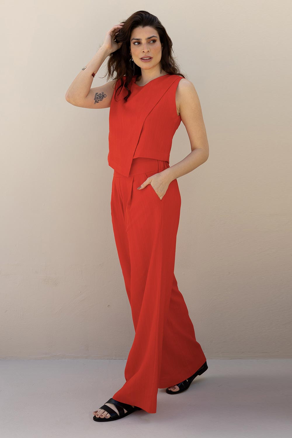 Duo Calça Loke + Blusa Elis Tomate